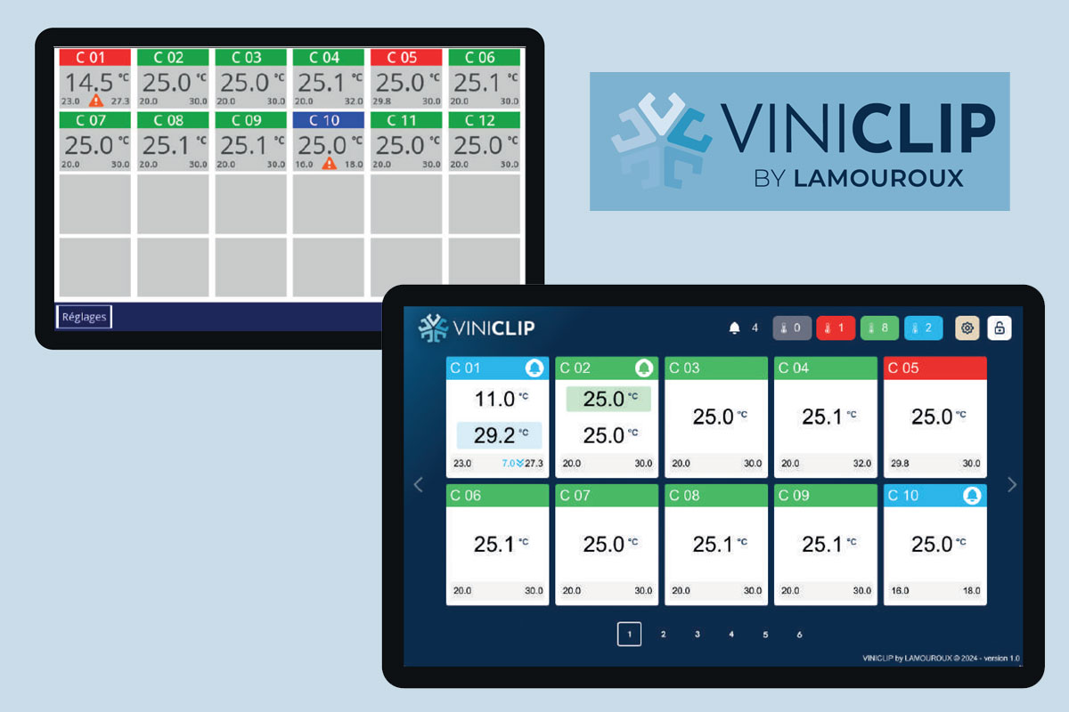viniclip thermoregulation des chai lamouroux ecran tactile