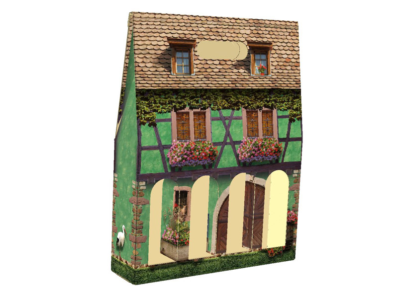 Maisonnette 4 bouteilles Alsace fond auto 2b