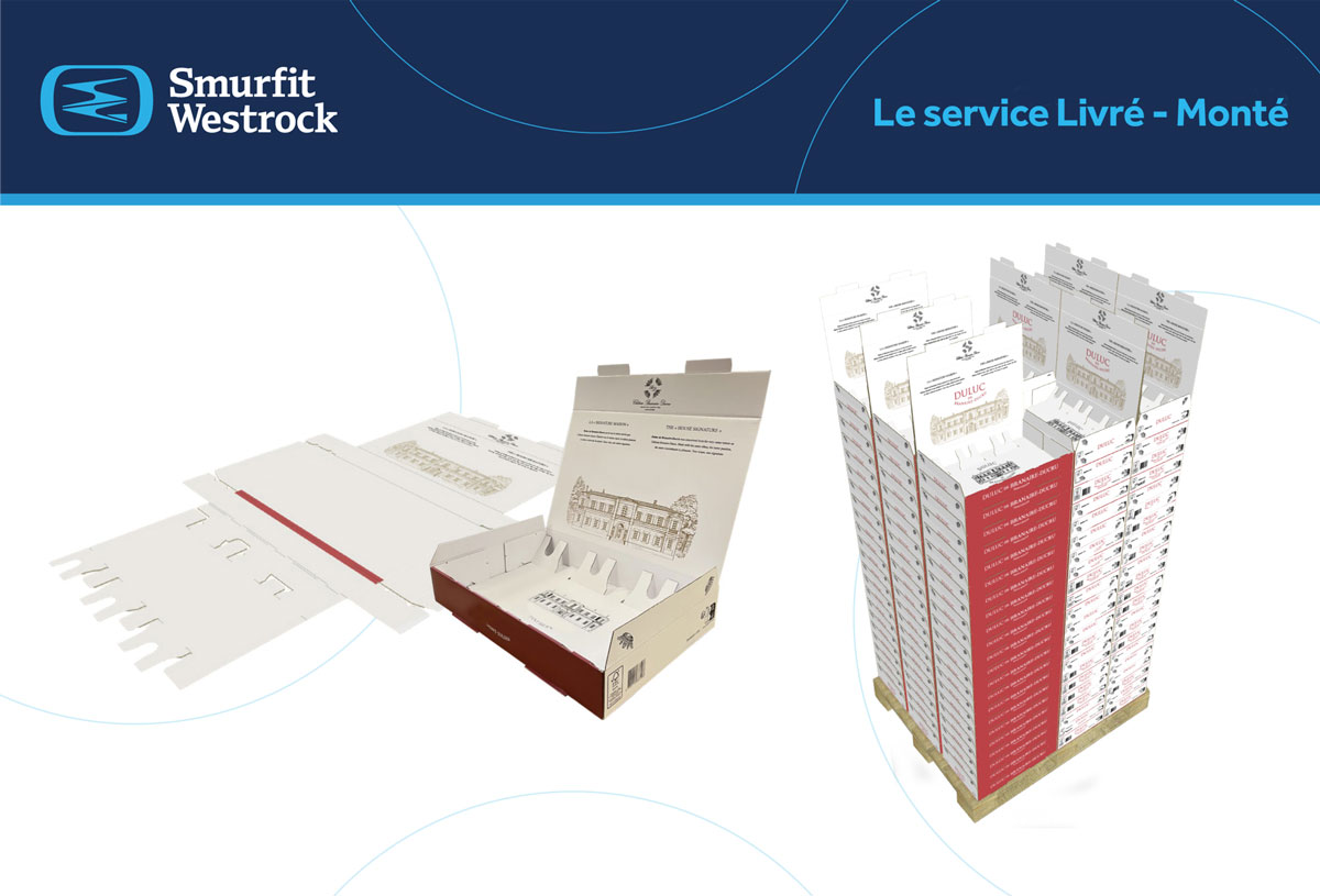 emballage carton vin livré monté smurfit westrock
