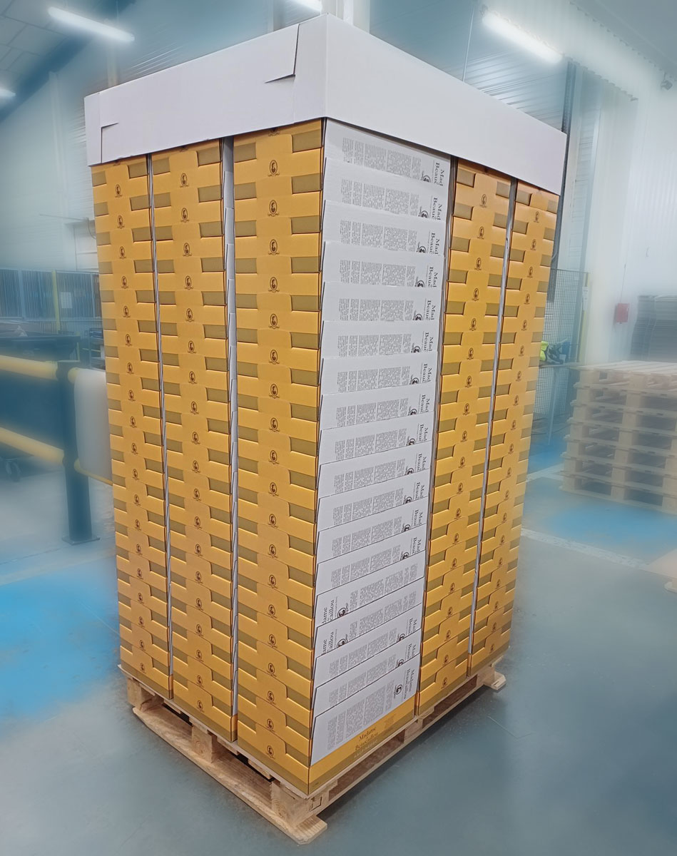 palette carton vin livre monte smurfit