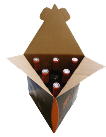 caisse triangulaire carton 6 bouteilles