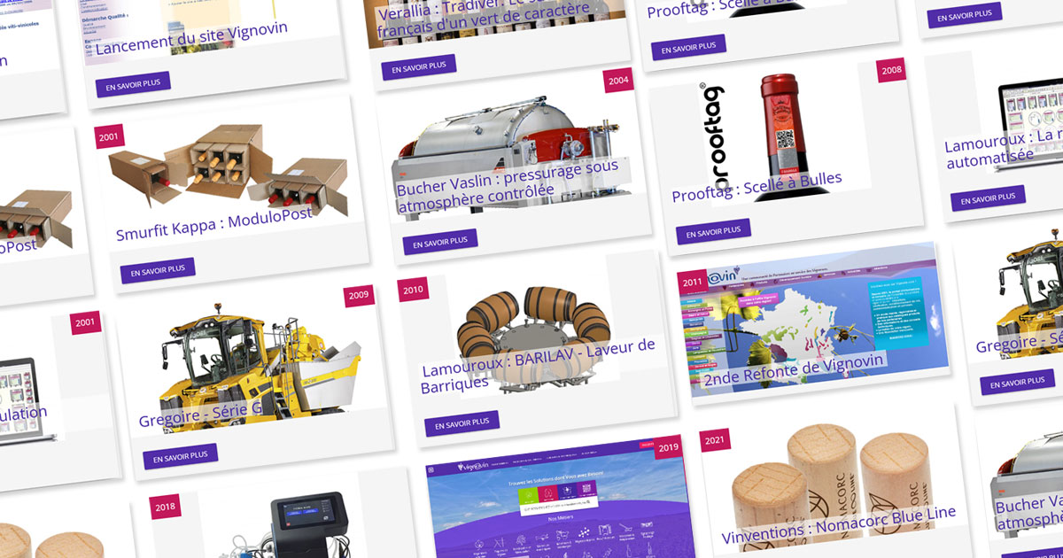 vignovin 20 ans Innovations Vin