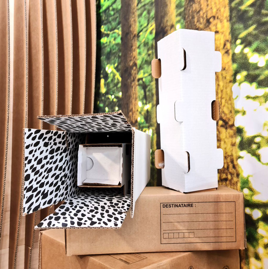 coffret expedition carton bouteille champagne smurfit