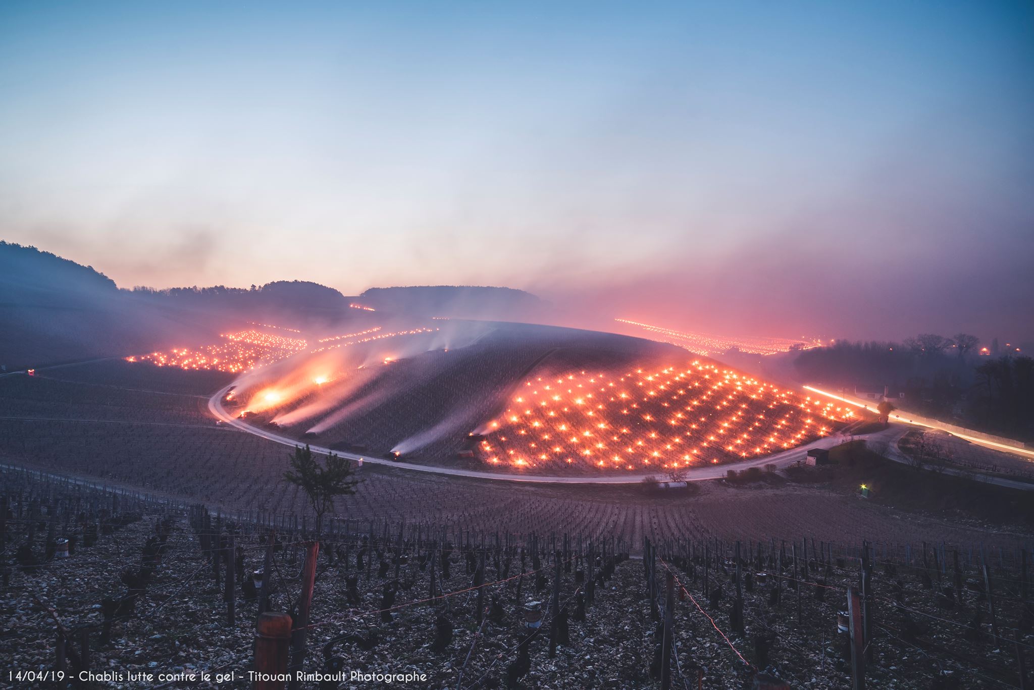 Lutte contre le gel dans les vignes