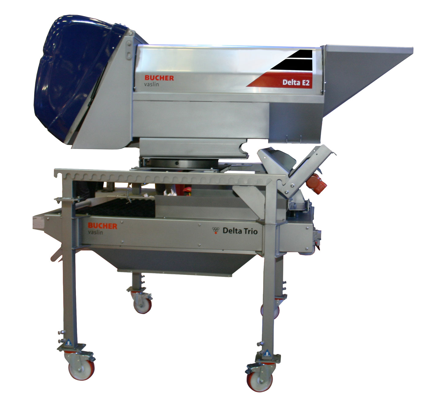 delta trio e2 egrappoir machine reception vendange raisin champagne