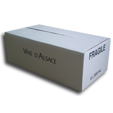 Caisse de 6 bouteilles 50 cl allégée, carton emballage bouteille de vin, Smurfit Kappa Colmar