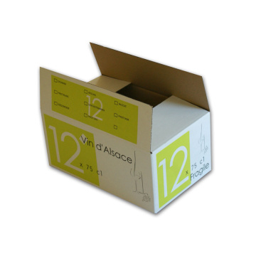 Caisse 12 bouteilles 75 cl vrac verte emballages carton pour bouteille de vin Smurfit Kappa