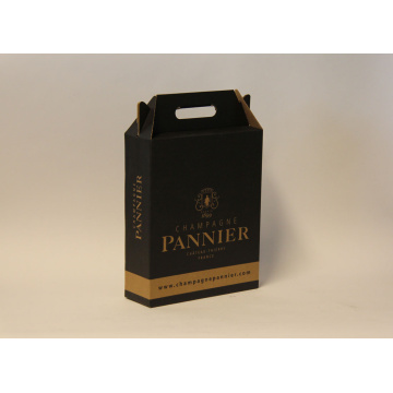 Coffret Portable encarton  pour 3 bouteilles de vin standard à fond automatique sans fenêtre pour  bouteilles de Champagne par Smurfit Kappa CNC.