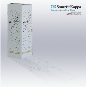 Coffret carton pour une Bouteille de vin mousseux pétillant Corse et Provence par Smurfit Kappa Brignoles