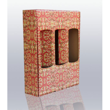 Coffret carton 3 Bouteilles de vin avec fenêtres Vallée du Rhône, Corse et Provence par Smurfit Kappa PACA Brignoles. Impression Offset