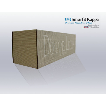 Coffret carton pour bouteille de vin 75cl en Cannelure Apparente et embossage.Pour vins de la Vallée du Rhône, de Corse et Provence par Smurfit Kappa PACA 