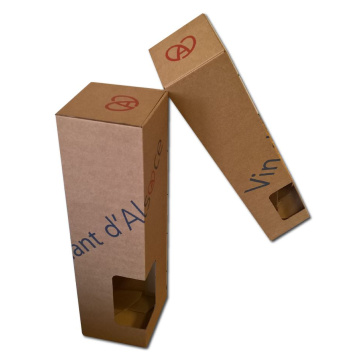 Etui carton écru Smurfit Kappa pour magnum de bouteilles de vins Crémants d'Alsace, 150cl à fond automatique.