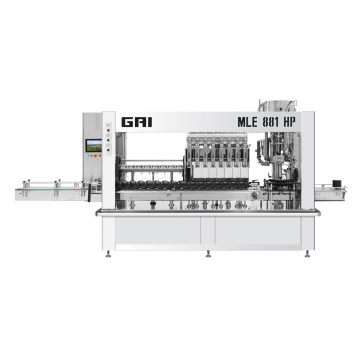 Ligne Becs électroniques Linéaires MLE GAI France, machine de remplissage de bières et produits gazeux à température ambiante, Vins et produits plats A par